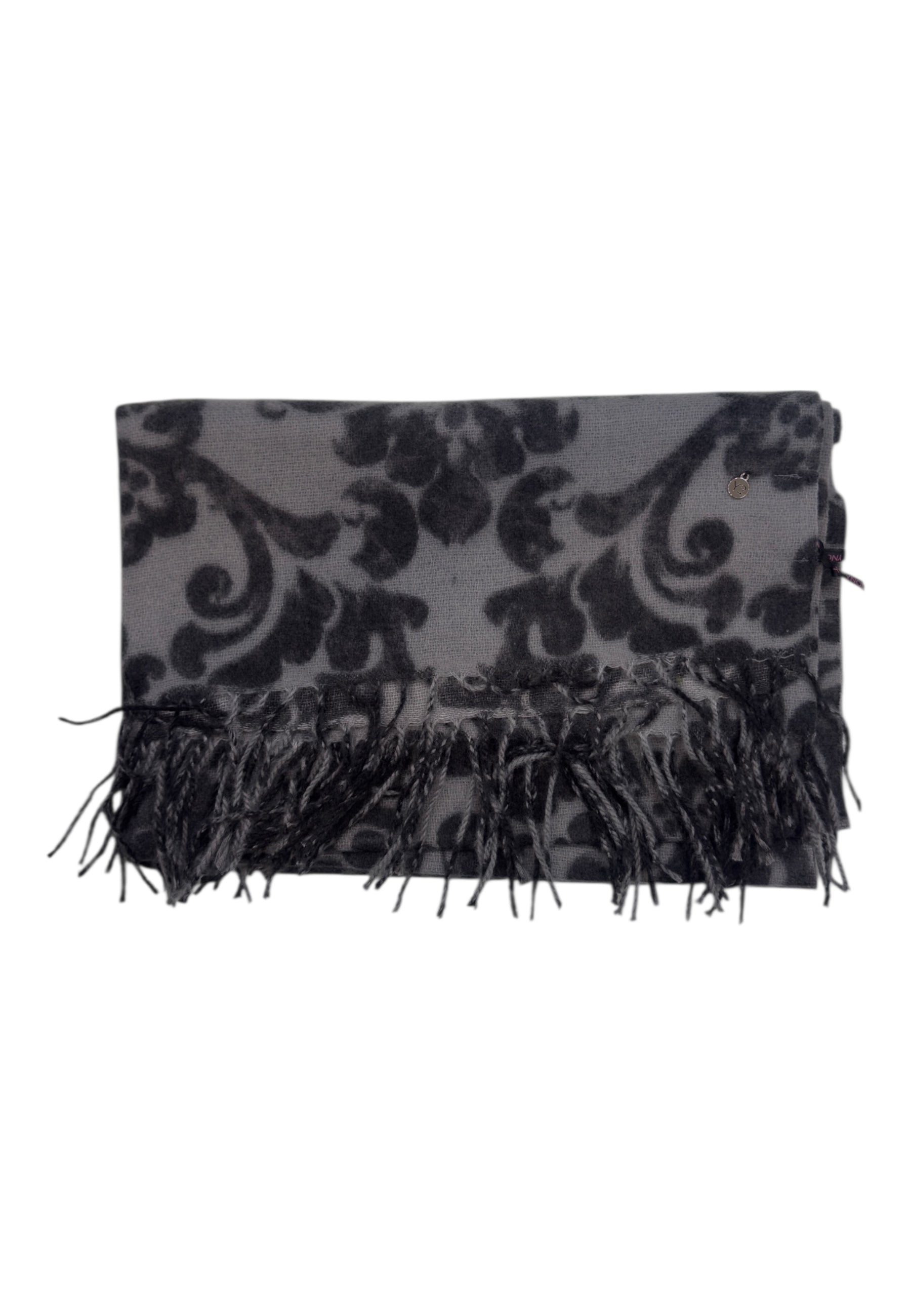 YNOT? Sciarpa Morbida Stampata Indigo Con Frange – Fantasia Boho E Floreale, 190x70 Cm, Perfetta Per Ogni Look