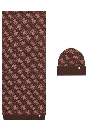 SCIARPA + CAPPELLO GUESS DONNA GFBOXWP6401 BWL MARRONE