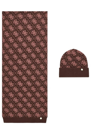 SCIARPA + CAPPELLO GUESS DONNA GFBOXWP6401 BWL MARRONE