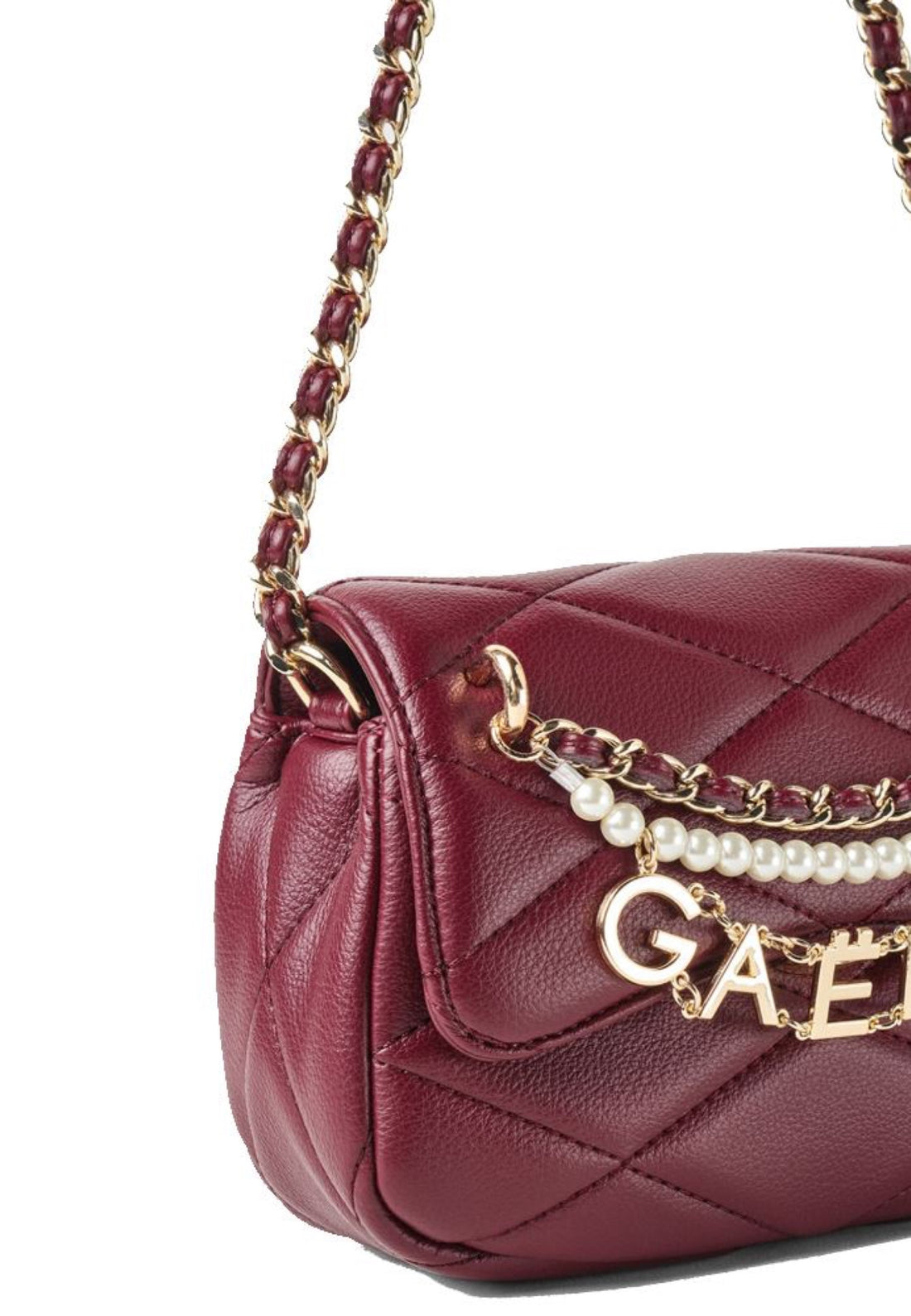 BORSA TRACOLLINA GAELLE MATELASSè E PERLE GAACW02442 MOSTO