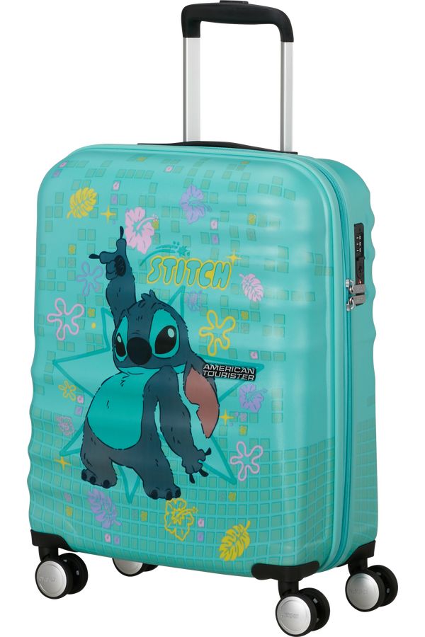 VALIGIA BAGAGLIO A MANO AMERICAN TOURISTER WAVEBREAKER DISNEY 152579 STITCH FLOWER 55 CM