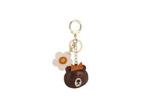 PORTACHIAVI IN PELLE DONNA YNOT PCH001S1 ORSETTO CHOCO