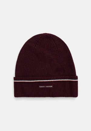 CAPPELLO CUFFIA UOMO TOMMY HILFIGER AM0AM13587 XIH BORDEAUX