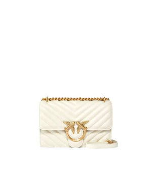 BORSA PINKO LOVE MINI CHEVRON 100074 A0GK BIANCO