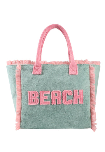 BORSA DA MARE A MANO MEDIA MARIA CELINE MC5302-2 GREEN-PINK