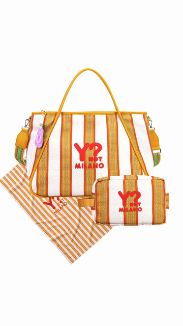 COORDINATO MARE BORSA GRANDE + NECESSAIRE+TELO MARE YNOT MISTRAL SUN