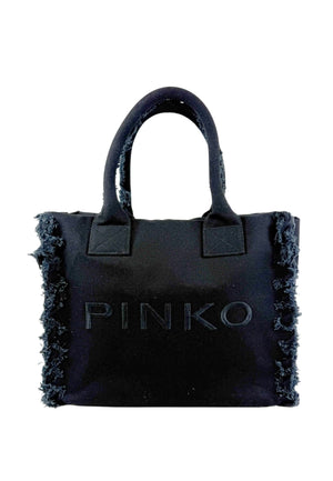 BORSA PINKO SHOPPING BEACH CANVAS 106673 A3A4 Z99 BLACK