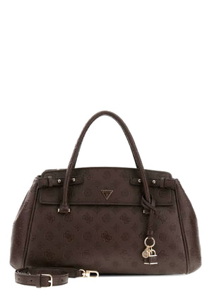 BORSA A MANO E TRACOLLA  DONNA GUESS DIANA PD972706 CHOCOLATE LOGO