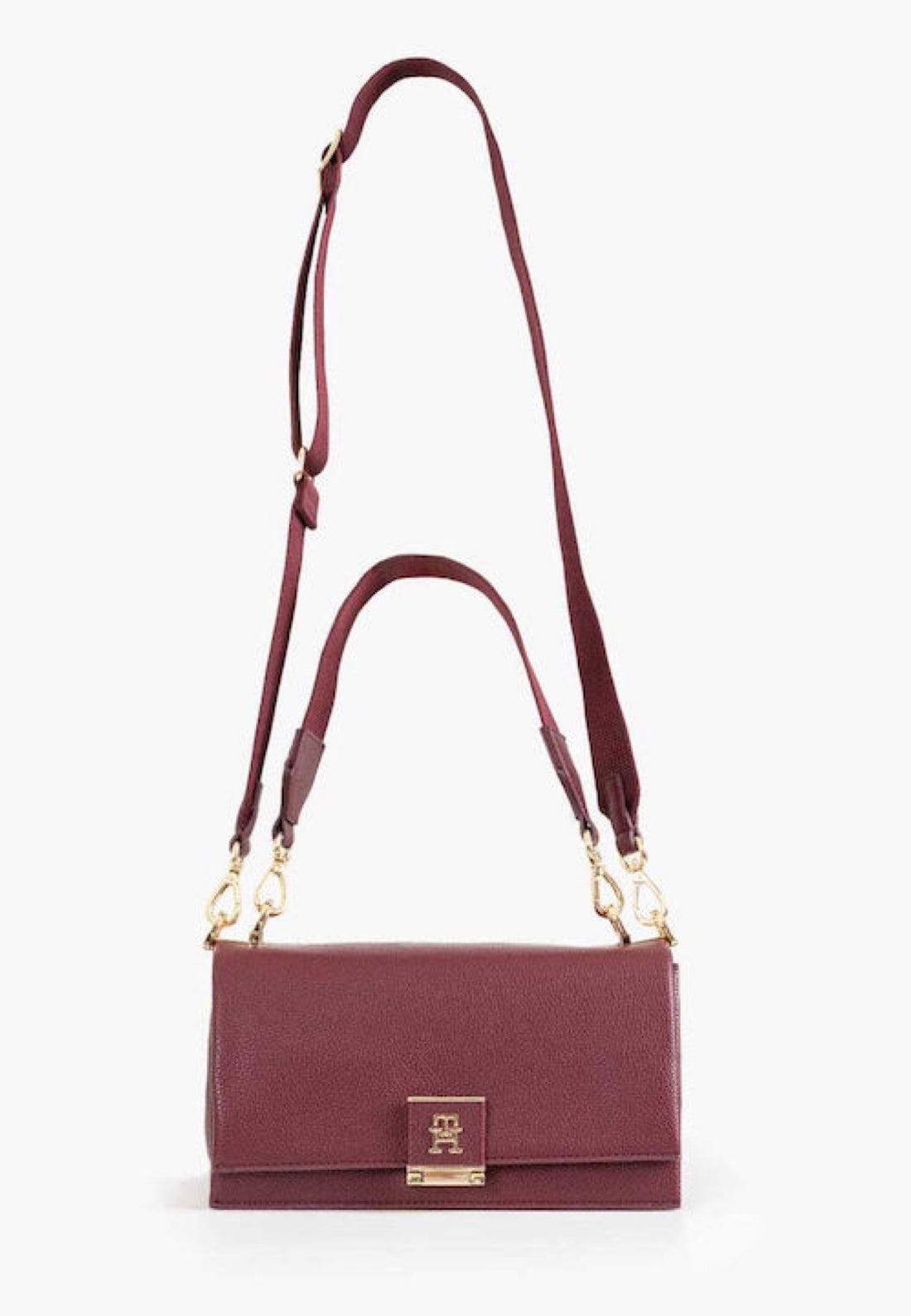 BORSA A SPALLA TRACOLLINA DONNA TOMMY HILFIGER AW0AW17726 VLP BORDEAUX