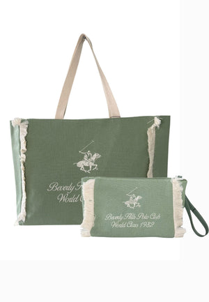 COORDINATO MARE BORSA + NECESSAIREBEVERLY HILLS POLO CLUB VERDE