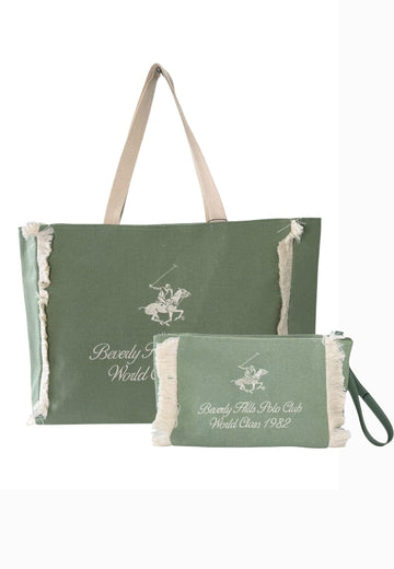 COORDINATO MARE BORSA + NECESSAIREBEVERLY HILLS POLO CLUB VERDE
