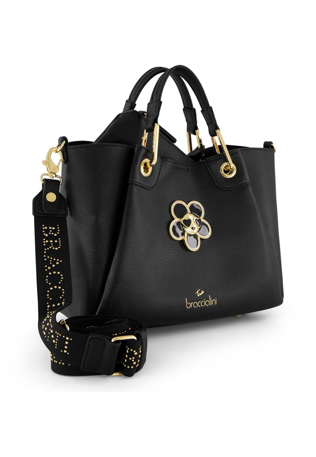 BORSA A MANO E TRACOLLA MEDIA BRACCIALINI AMY BIJOUX B19211 NERO