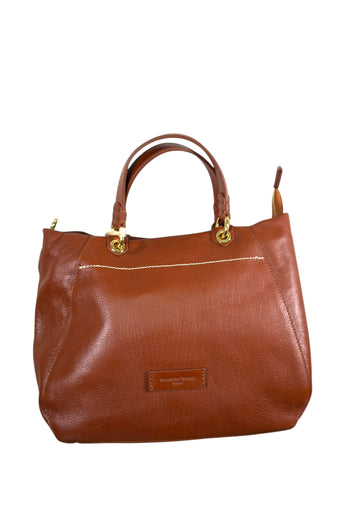 BORSA A MANO E TRACOLLA IN PELLE  MEDIA PELLETTERIA VENETA F26204 CUOIO