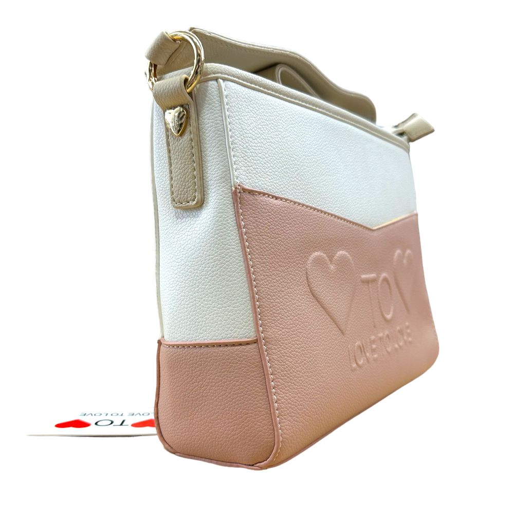 BORSA TRACOLLINA LOVE TO LOVE LO-173 BIANCO/CIPRIA