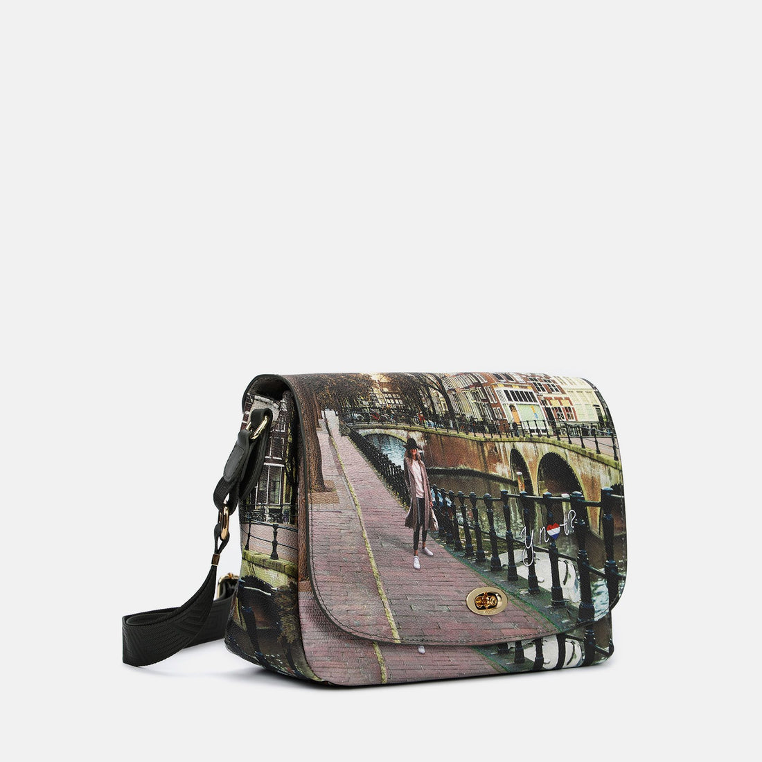 BORSA FLAP YNOT A TRACOLLA YES-631F6 AMSTERDAM BRIDGE