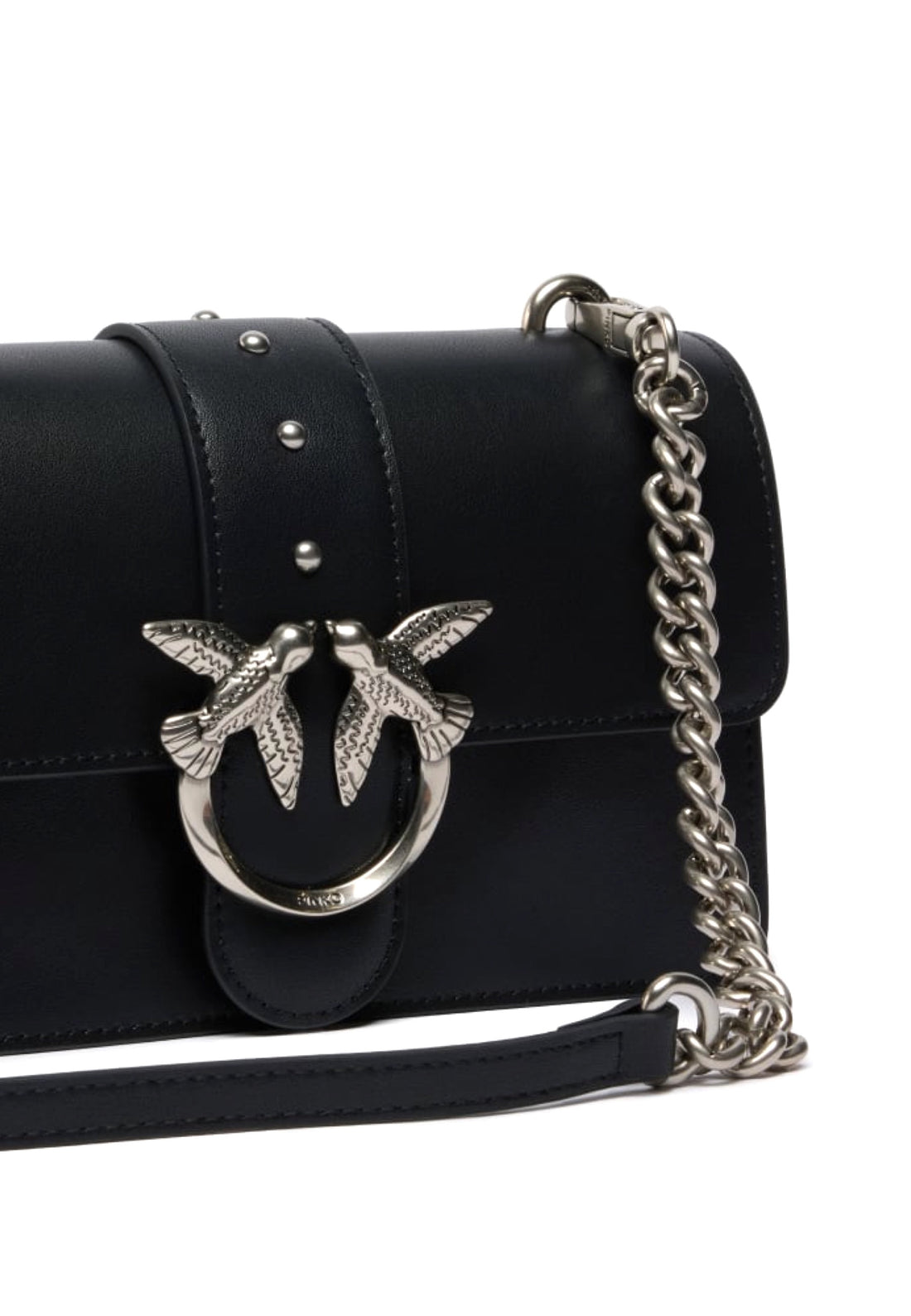 BORSA PINKO LOVE ONE MINI 105856 A0F1 Z99O NERO-SILVER