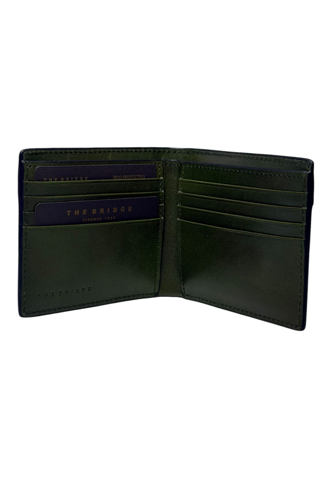 PORTAFOGLIO UOMO THE BRIDGE PICCOLO SENZA MONETE 01314601 00G VERDE