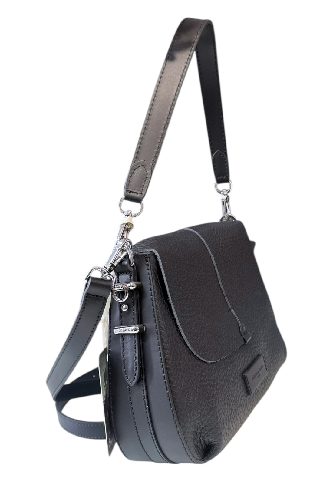 BORSA A SPALLA E TRACOLLA DONNA PELLETTERIA VENETA V25513 NERO