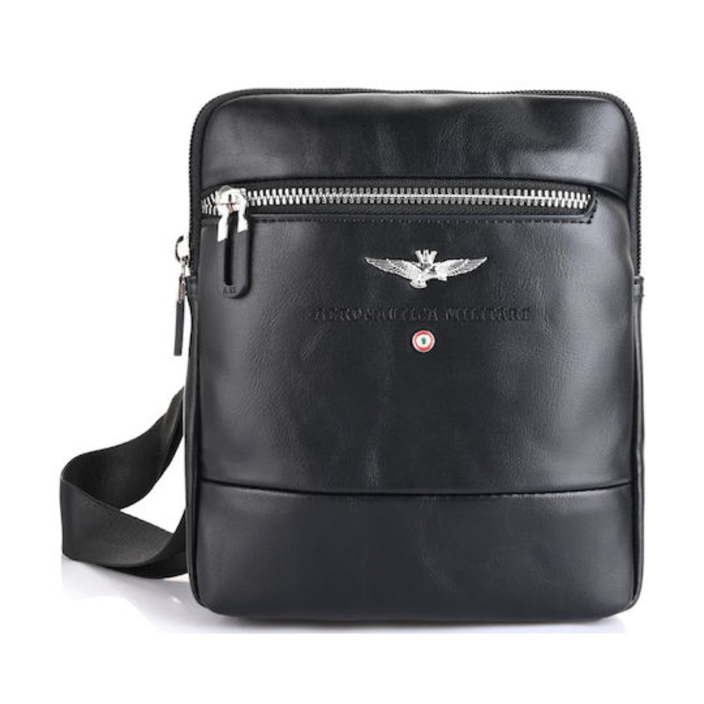 BORSELLO TRASVERSALE UOMO PICCOLO AERONAUTICA MILITARE AM-562 NERO