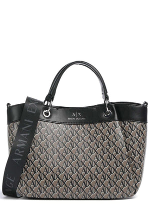 BORSA A MANO E TRACOLLA MEDIUM DONNA ARMANI EXCHANGE XW000393 AF17145 M6029 BROWN BASS-BLACK