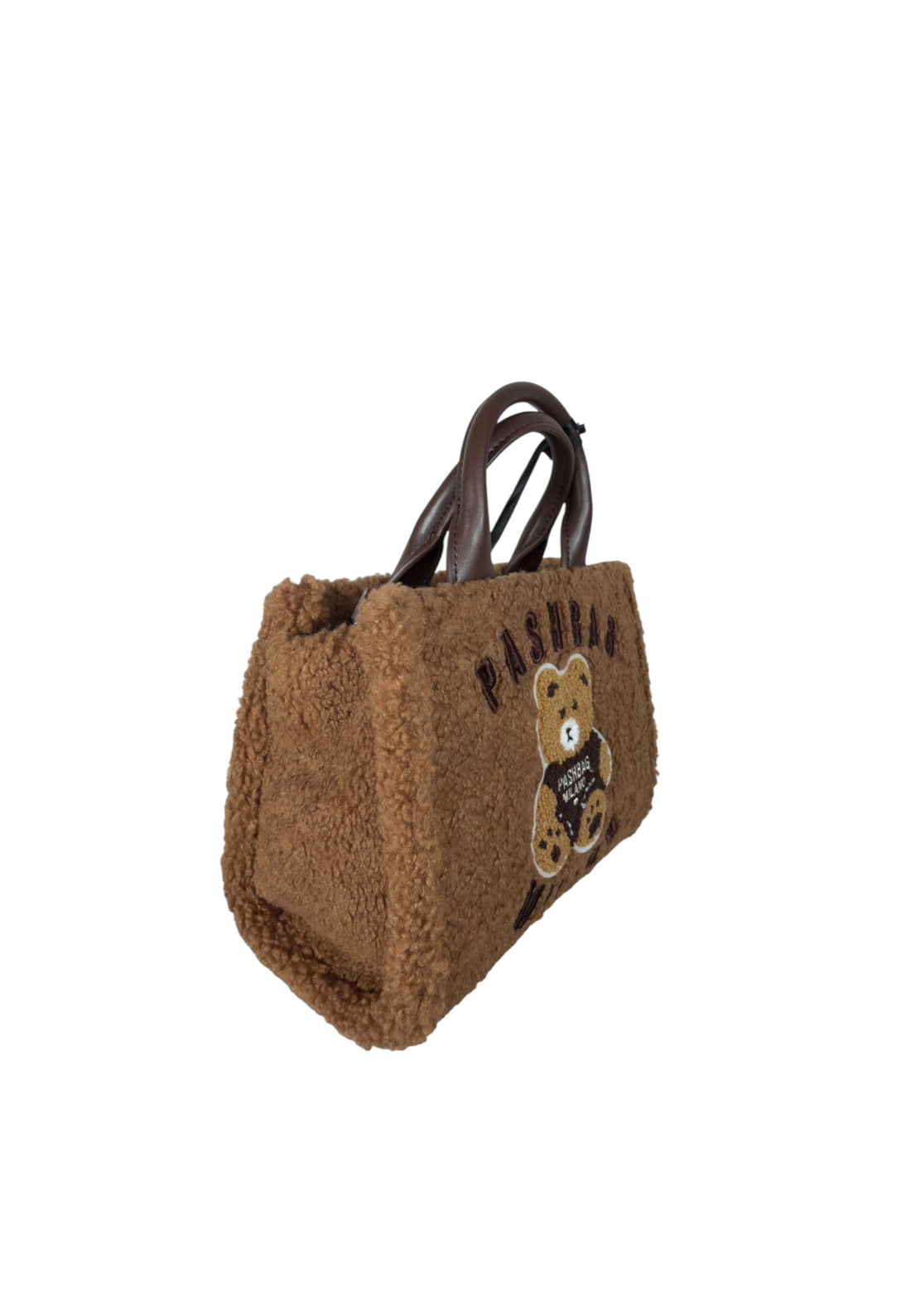 BORSA A MANO E TRACOLLA PICCOLA PASHBAG MINI MARGE 20169 SHEPHERD TEDDY CAMEL
