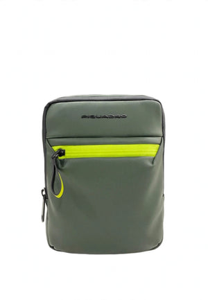 BORSELLO TRASVERSALE UOMO PIQUADRO PICCOLO GOMMATO IMPERMEABILE CA6811C2OW VERDE