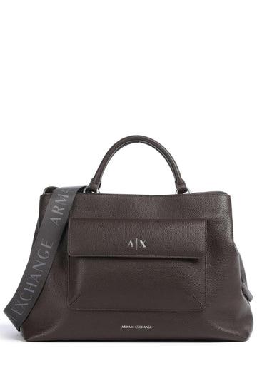 BORSA A MANO E TRACOLLA ARMANI EXCHANGE XW001542 AF17019 U6304 HOT FUDGE CIOCCOLATO