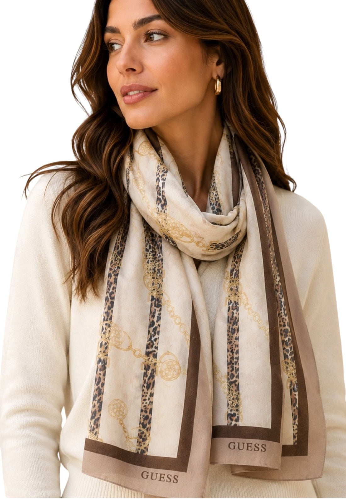 PASHMINA GUESS DONNA RETTANGOLARE AW5532VIS03 LIGHT TAUPE
