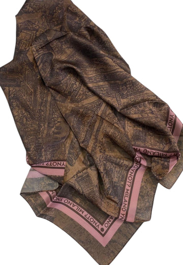 FOULARD DONNA YNOT RETTANGOLARE  FLD-180F6 CHOCCO