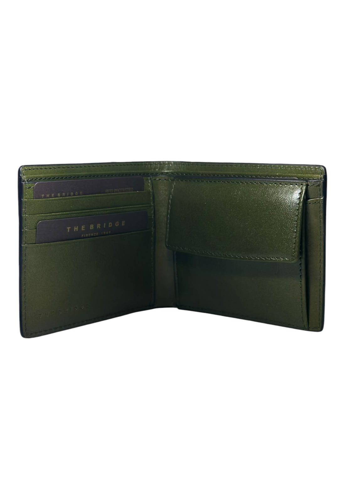 PORTAFOGLIO UOMO THE BRIDGE PICCOLO CON MONETE 01313601 00G VERDE