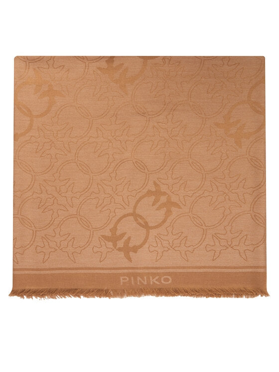 PASHMINA PINKO POLONIA JACQUARD LOGO 106017 A2ZH C65 BEIGE