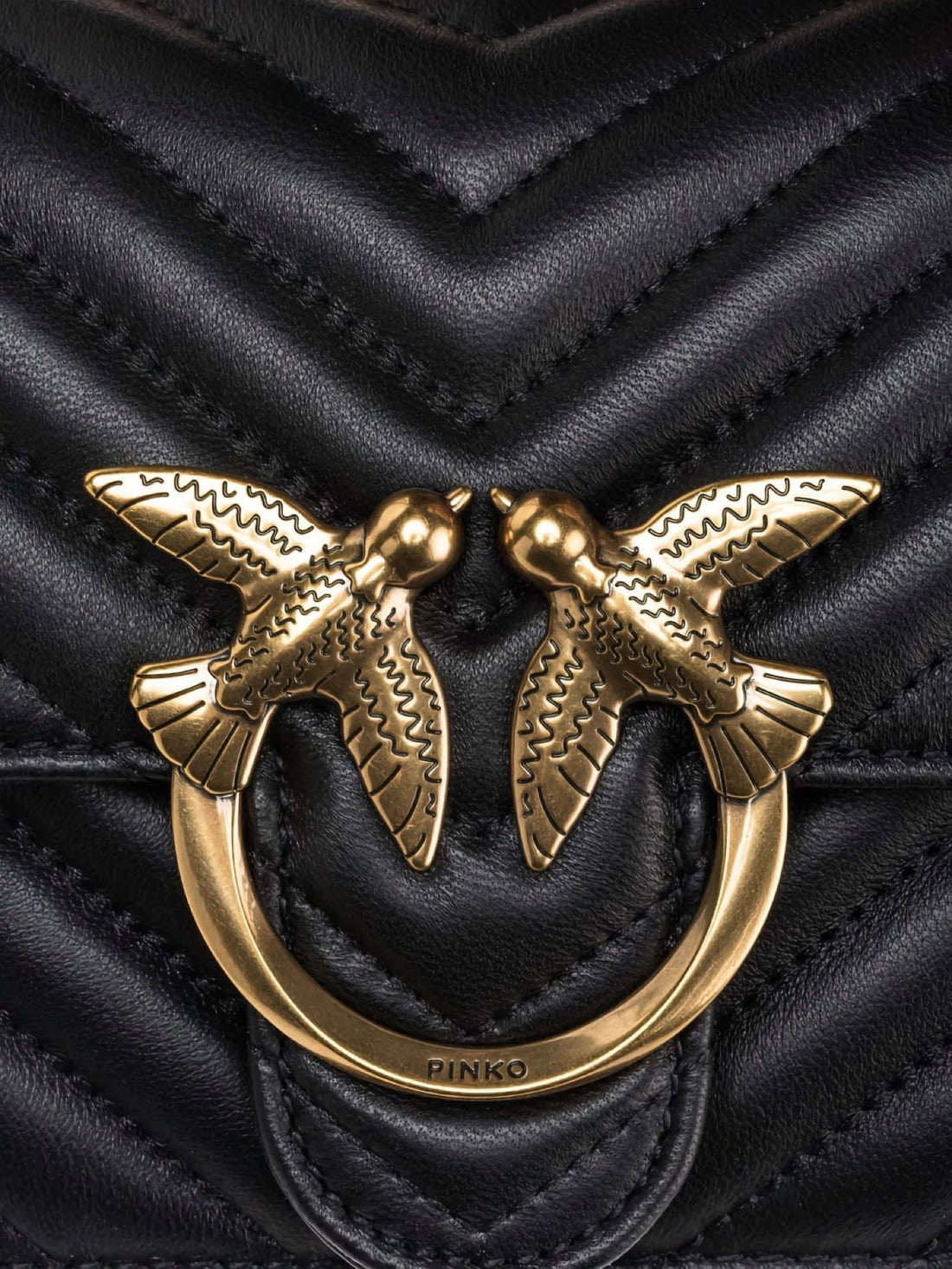 BORSA PINKO LOVE MINI CHEVRON 100074 A0GK NERO