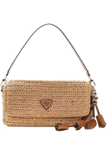 BORSA A SPALLA E TRACOLLINA DONNA GUESS OFELIA WG992319 NATURAL-COGNAC