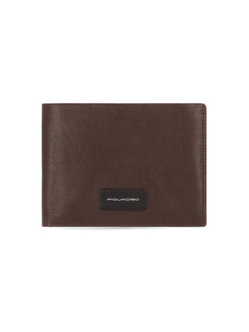 PIQUADRO WALLET WITHOUT FLAP PU5760APR DARK BROWN