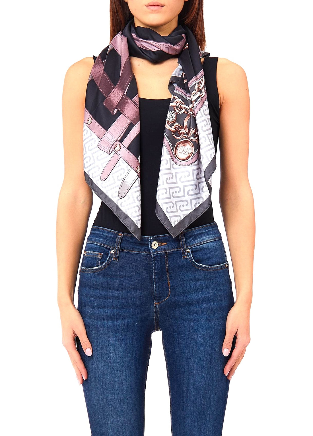 FOULARD BELTS LOGO LIU-JO 2F6071T2745 22222 NERO