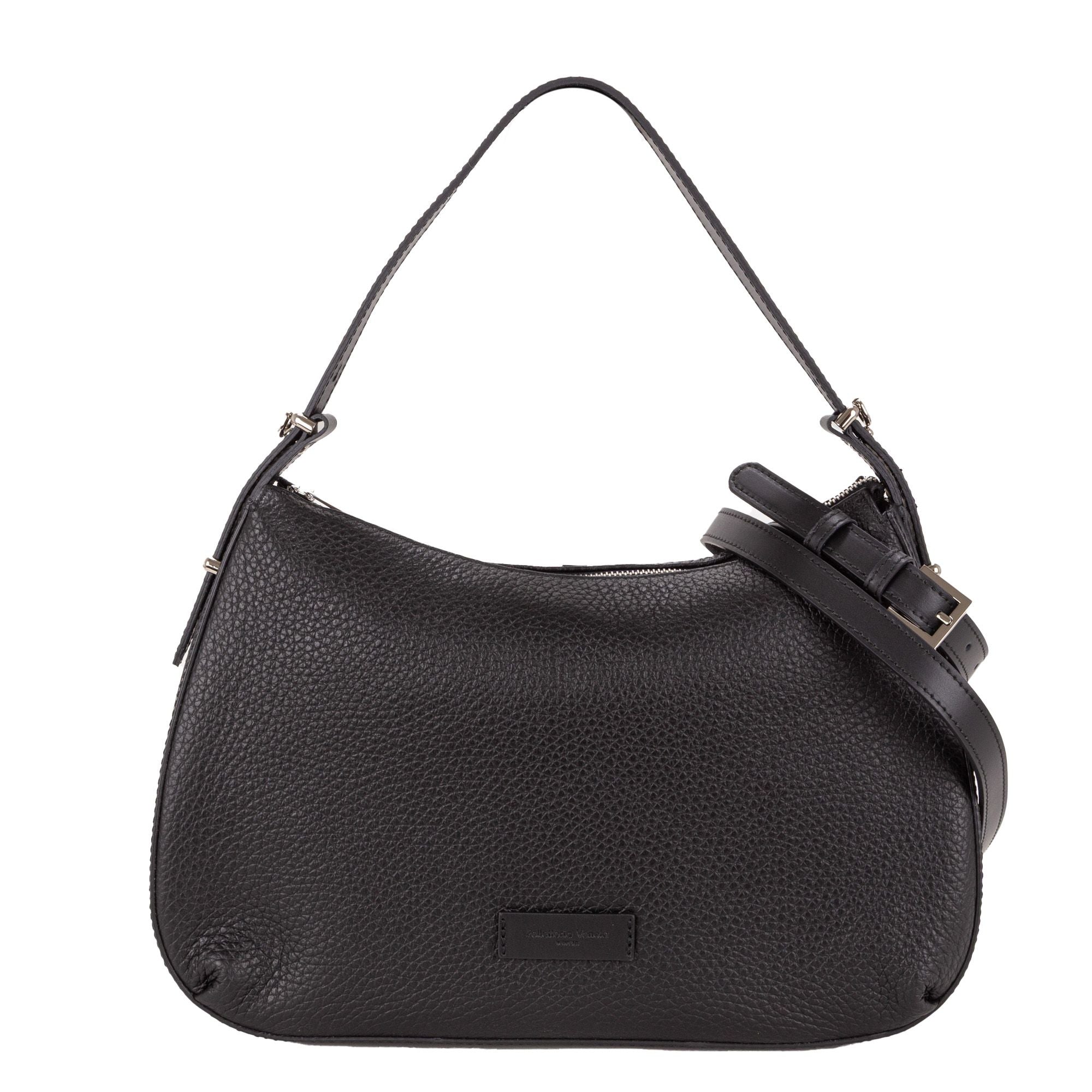 BORSA A SPALLA E TRACOLLA DONNA PELLETTERIA VENETA V25510 NERO