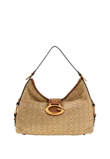 BORSA A SPALLA DONNA GUESS CAMDEN RB930818 NATURAL COGNAC