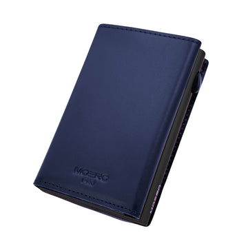 PORTAFOGLIO MOERO PRO CLASSICO PRESTIGE BLU CON SCOCCA NERO