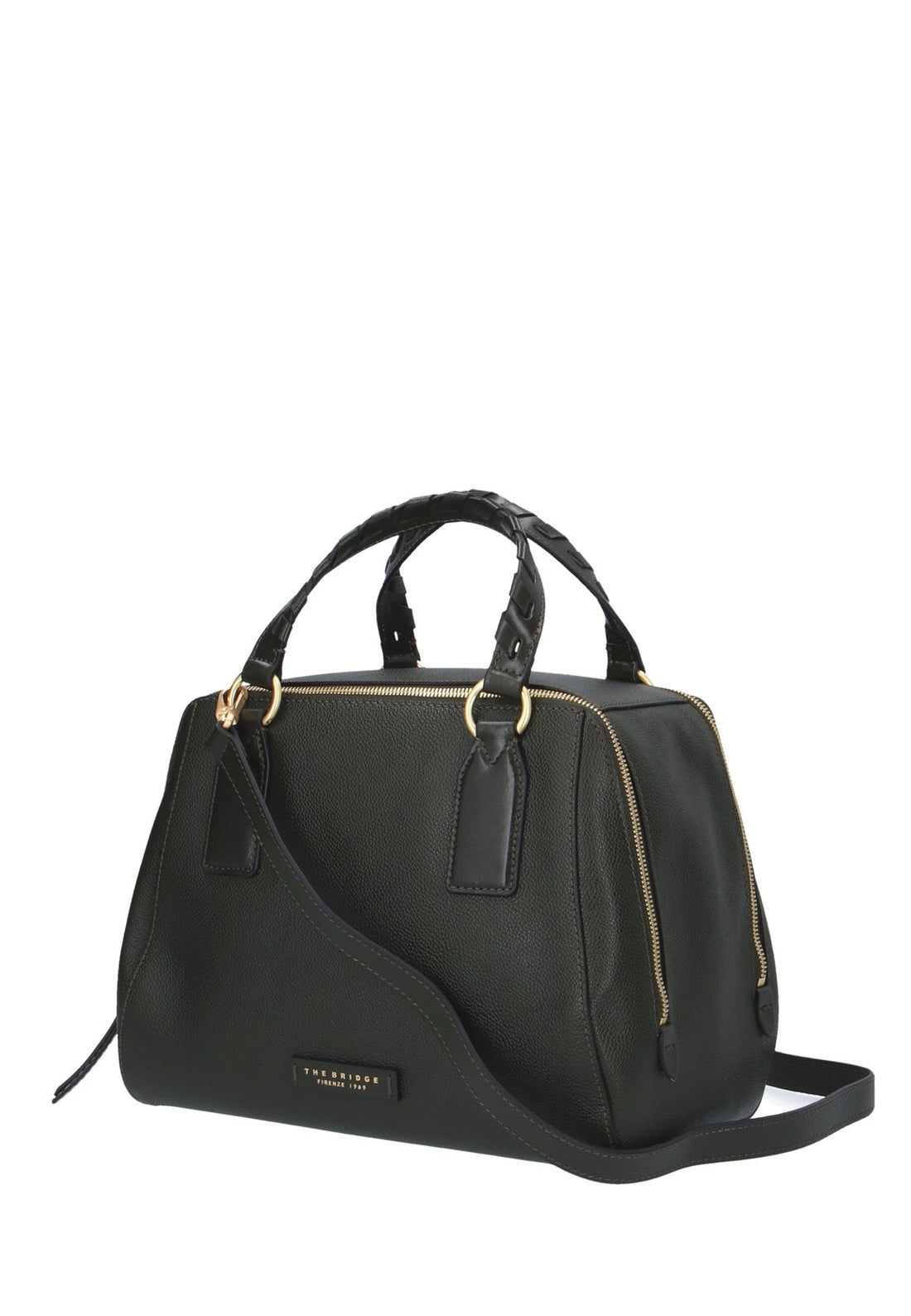 BORSA BAULOTTO A MANO E TRACOLLA THE BRIDGE INES 045535EN I2 VERDE SCURO