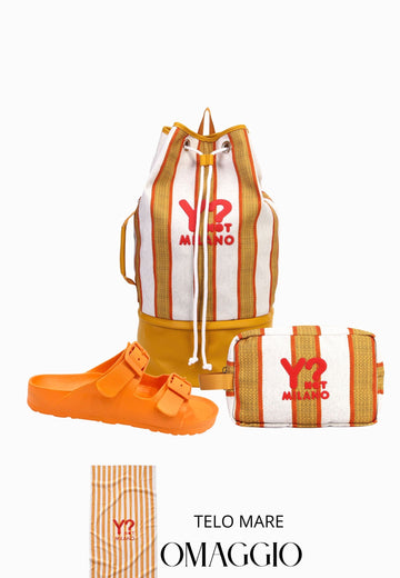 COORDINATO MARE SACCA ZAINO + NECESSAIRE+SANDALI  YNOT MISTRAL SUN