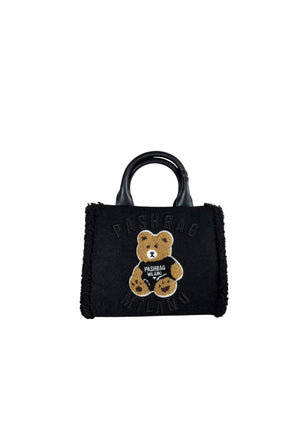BORSA A MANO E TRACOLLA PICCOLA PASHBAG MINI MARGE 18756 SHEPHERD WOOL BLACK