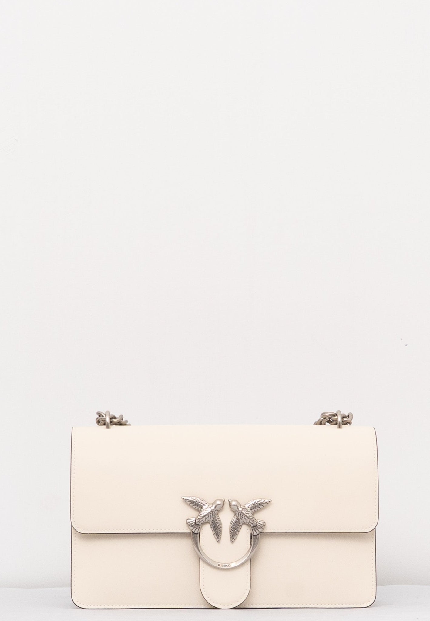 BORSA PINKO LOVE ONE CLASSIC DC 100941 A0F1 Z14O BIANCO-ARGENTO