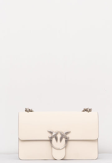 BORSA PINKO LOVE ONE CLASSIC DC 100941 A0F1 Z14O BIANCO-ARGENTO