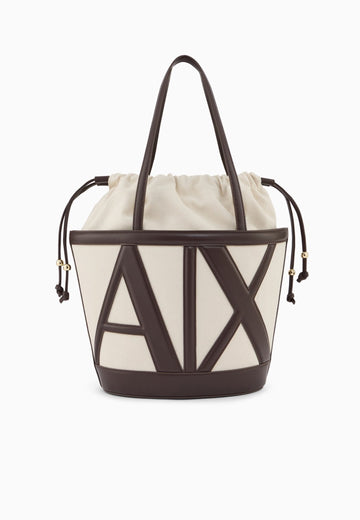 BORSA A SECCHIELLO DONNA ARMANI EXCHANGE XW002607 AF22635 M6262 NATURAL-DUSK SHADE MARRONE