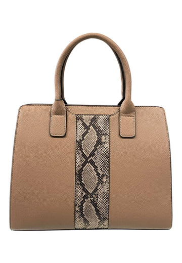 BORSA A MANO DONNA VERDE 16-0008179 ANIMALIER TAUPE TORTORA