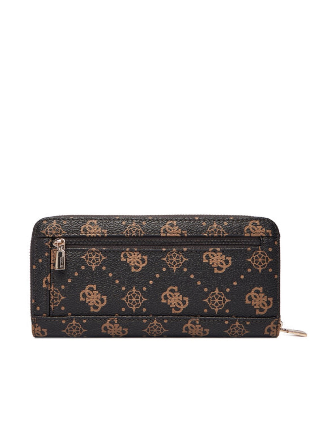 PORTAFOGLIO DONNA ZIP AROUND GUESS SILIA SLG GP9890146 ESPRESSO LOGO MARRONE SCURO