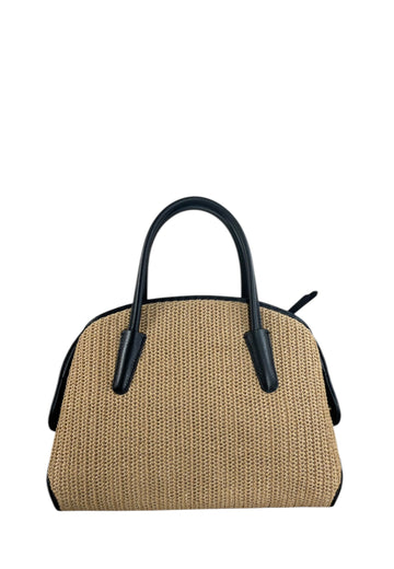BORSA A MANO E TRACOLLA COCCINELLE TYLDE STRAW E1U7L180201 846 NATURAL-NOIR