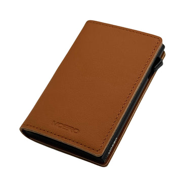 PORTAFOGLIO MOERO AIR MARRONE CON SCOCCA NERO