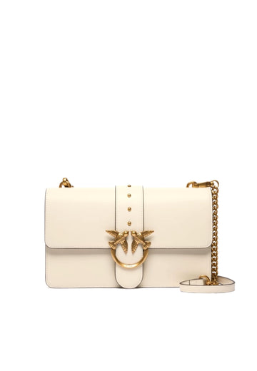 BORSA PINKO LOVE ONE CLASSIC 105857 A0F1 Z14Q BIANCO-ORO