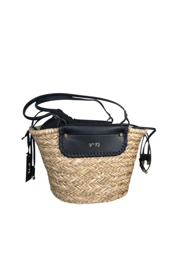BORSA A SPALLA DONNA GRANDE V°73 VANNA 73BS9N201 NERO-NATURAL